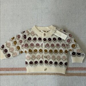 Rylee + Cru Cream and Brown Polka Dot Sweater